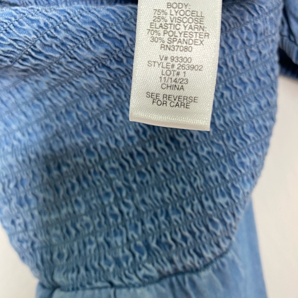 NWOT  Denim Jumpsuit Girls, Size Medium (12-14) - Picture 8 of 9